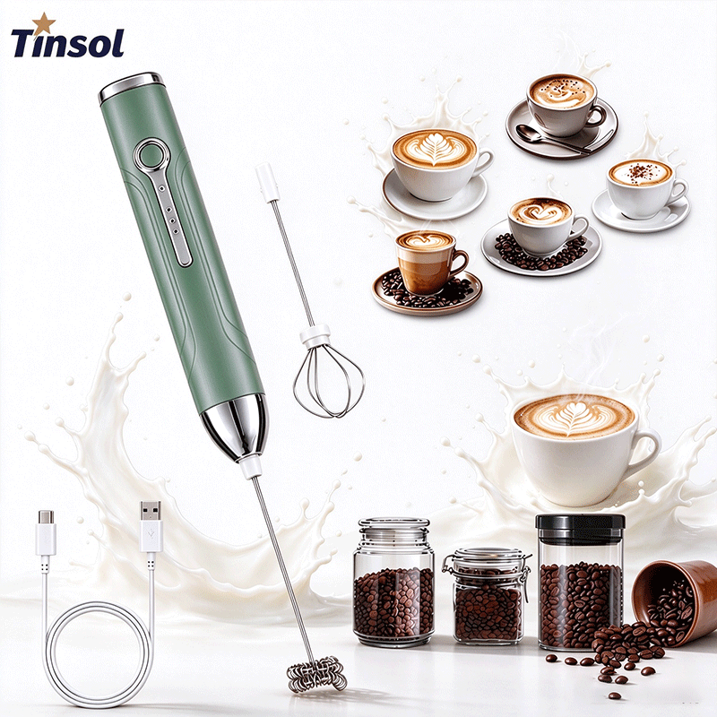 Portable Blender Usb Rechargeable - ทินโซล เครื่องตีฟองนมมือถือขนาดเล็ก 3 ระดับ ไร้สาย ชาร์จ