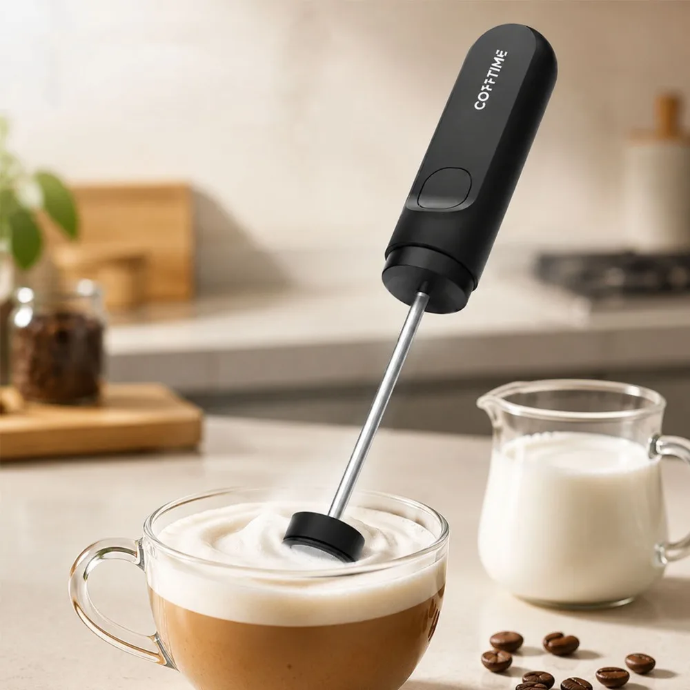 Electric Milk Frother Handheld - เครื่องตีฟองนมไฟฟ้า ช่วยตีฟองนมได้ง่ายดาย, แท่งตีฟองนมไฟฟ้า, อุปกรณ์ผสมสำหรับบาริสต้าในครัว, เครื่องตีไข่แบบมือถือ