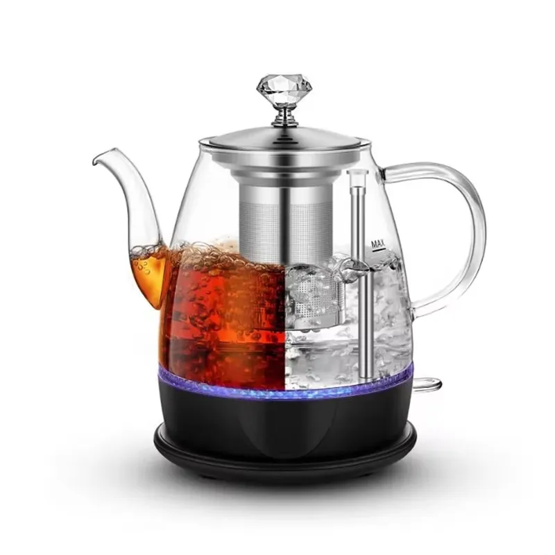 Electric Kettle Temperature Control - กาต้มน้ำไฟฟ้าคอหงส์ 1.2 ลิตร สำหรับชงชา สีดำ ควบคุมอุณหภูมิและเก็บความร้อน
