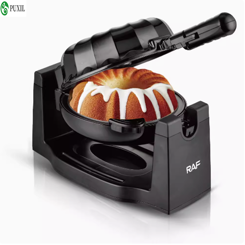 Mini Waffle Maker Machine - เครื่องทำเค้กบันด์ลาวาไฟฟ้าแบบหมุนรุ่นใหม่ล่าสุด คุณภาพสูง