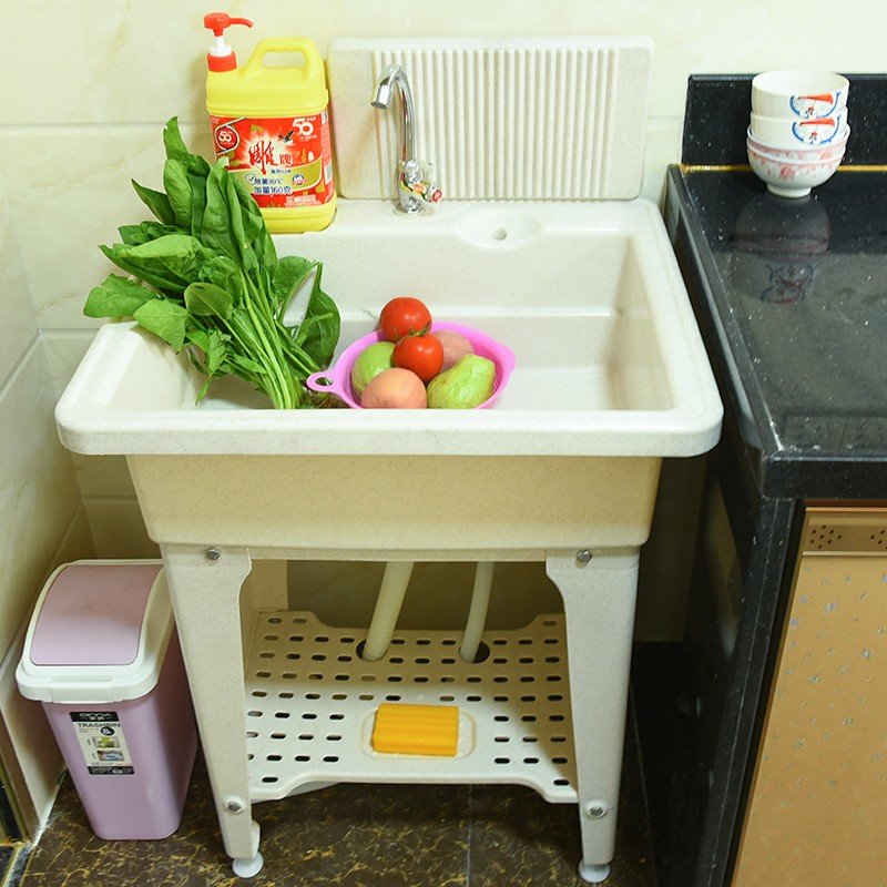 อ่างซักผ้าพลาสติกแบบเรียบง่ายพ - Laundry บทวิจารณ์และราคา