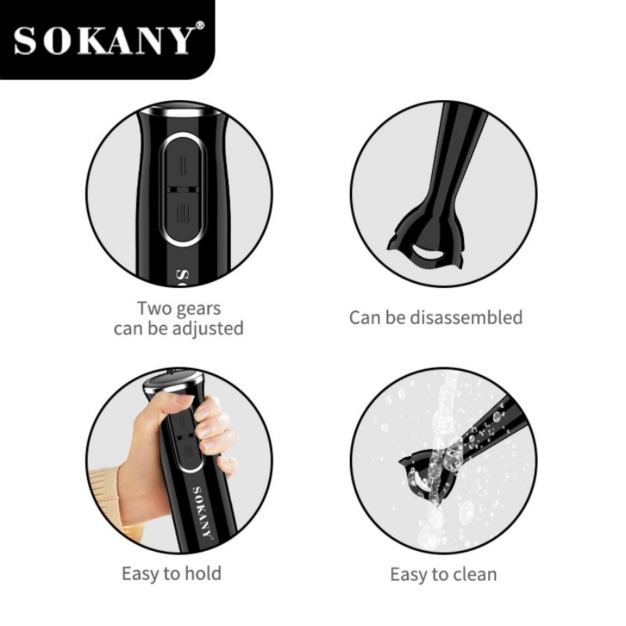 SOKANY SK-1724 เครื่องปั่นมือถ - Immersion Hand Blender Set บทวิจารณ์และราคา